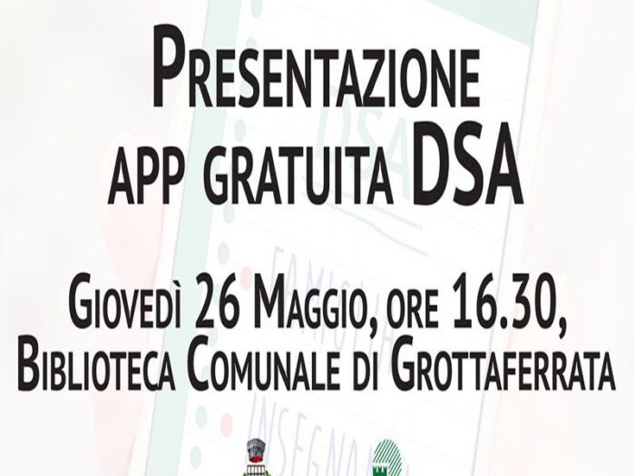 Grottaferrata, presentata App dedicata ai Disturbi Specifici dell’Apprendimento