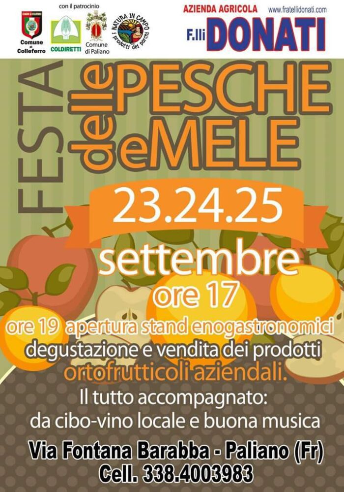 Paliano, La Festa delle Pesche e delle Mele 2016