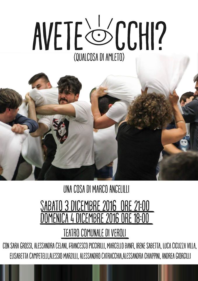 Veroli nel fine settimana al teatro comunale in scena "Avete occhi? (Qualcosa di Amleto) ”