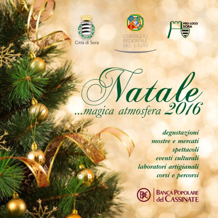 Sora, Natale 2016: calendario di fiere e mercati. Il programma