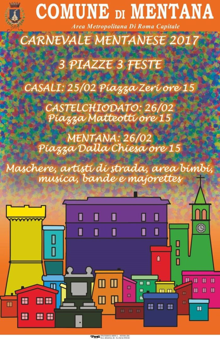 carnevale mentanese 2017: tre piazze, tre feste!