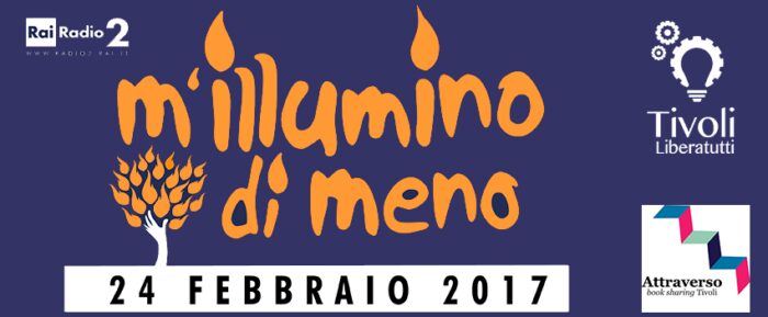 Tivoli, Mi illumino di meno 2017: le iniziative del Comune tra musica e idee