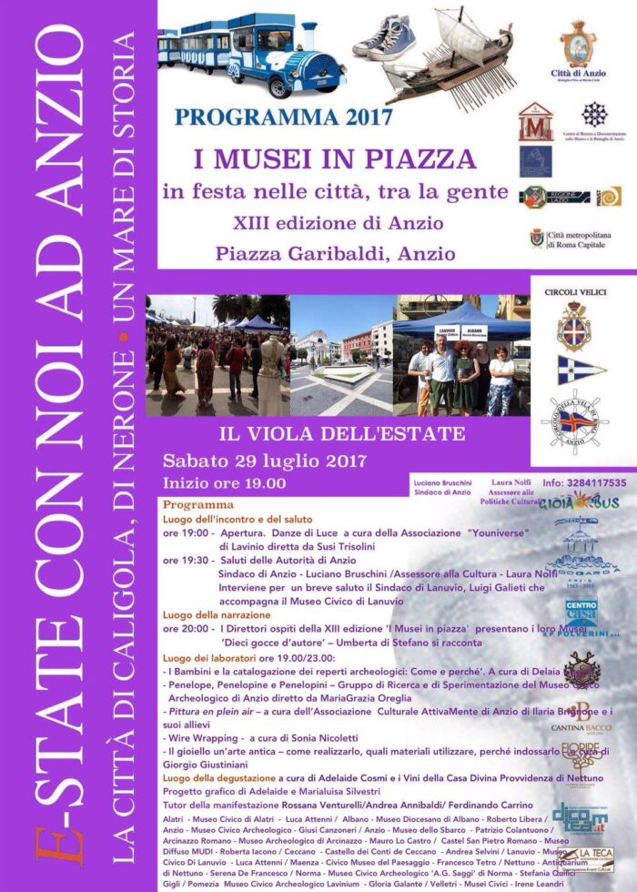 Anzio, Musei in piazza 2017: il programma della XIII edizione del 29 luglio