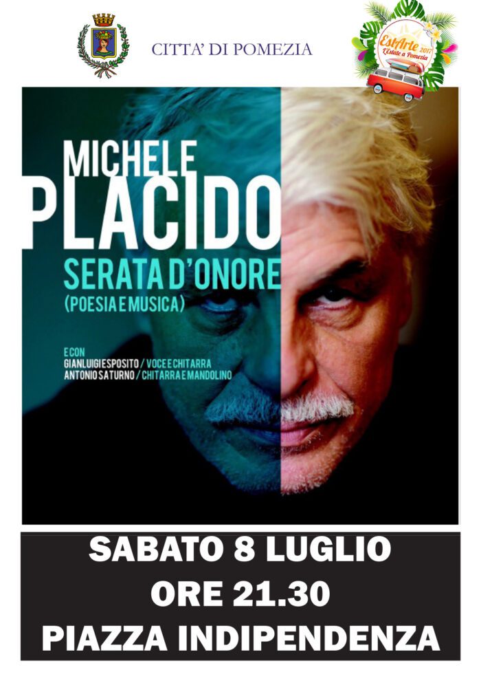 Pomezia, Michele Placido in piazza Indipendenza l'8 luglio 2017