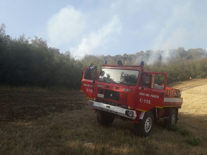 La Selva, incendio vicino l'ingresso del parco tra Paliano e Colleferro (FOTO)