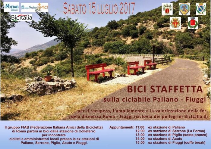 piglio paliano fiuggi bici staffetta