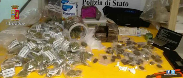 Monterotondo, pusher 27enne arrestato: in casa aveva 2 kg di droga