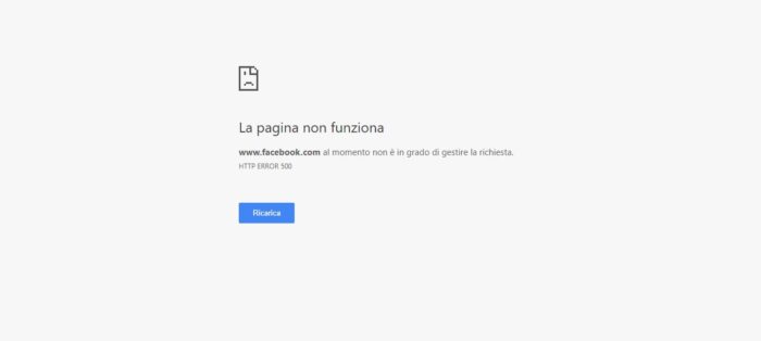 Facebook down oggi 4 dicembre 2021