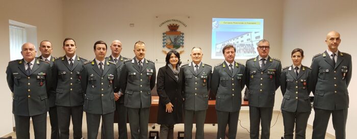 Frosinone, il nuovo Questore Amato in visita al Comando provinciale della Guardia di Finanza