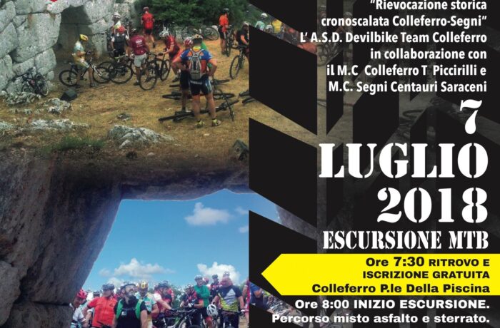 Escursione in Mtb Colleferro-Segni a luglio