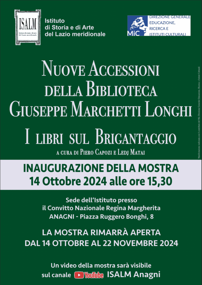 Anagni, libri sul brigantaggio in mostra: l'inaugurazione lunedì, i dettagli