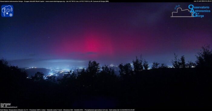 aurora boreale valle del sacco