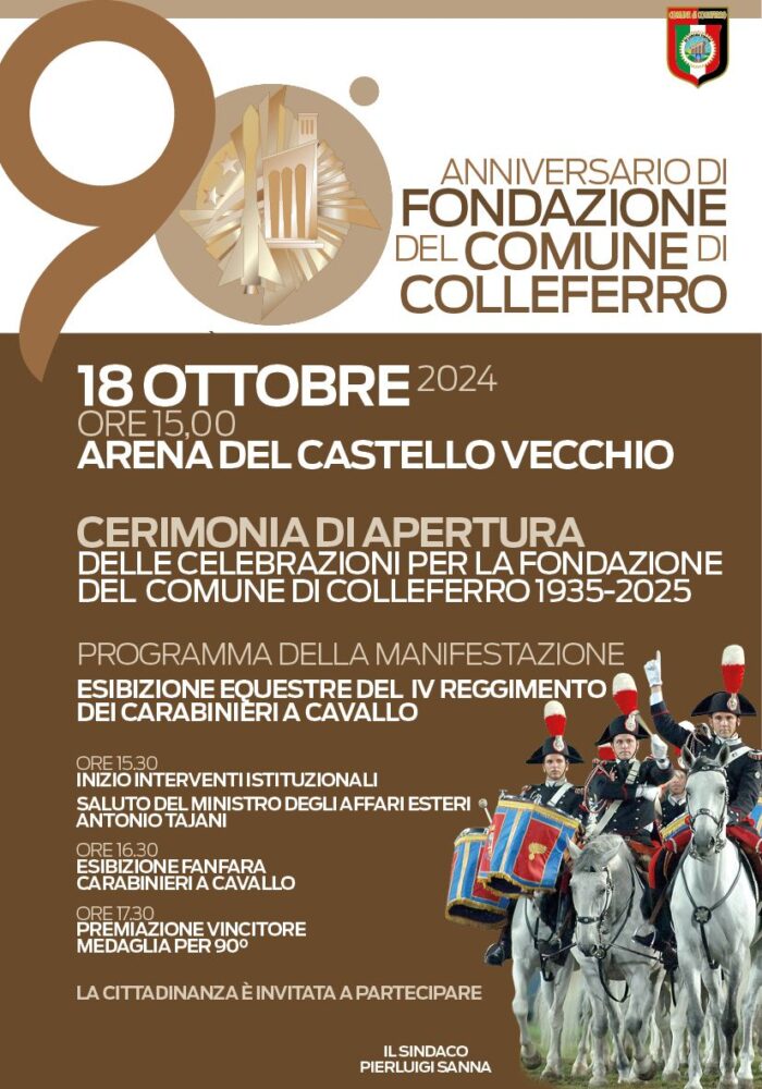 Colleferro in festa per i 90 anni dalla sua fondazione