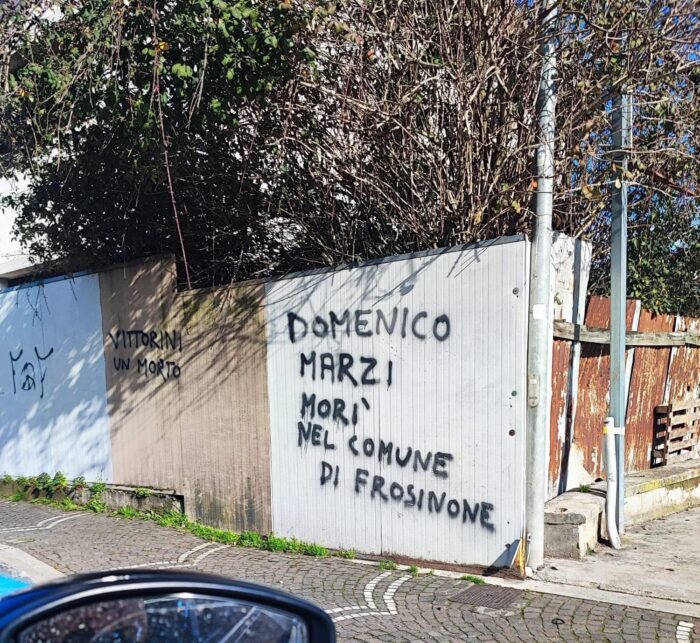 Frosinone, scritte vandaliche contro l'ex sindaco Marzi