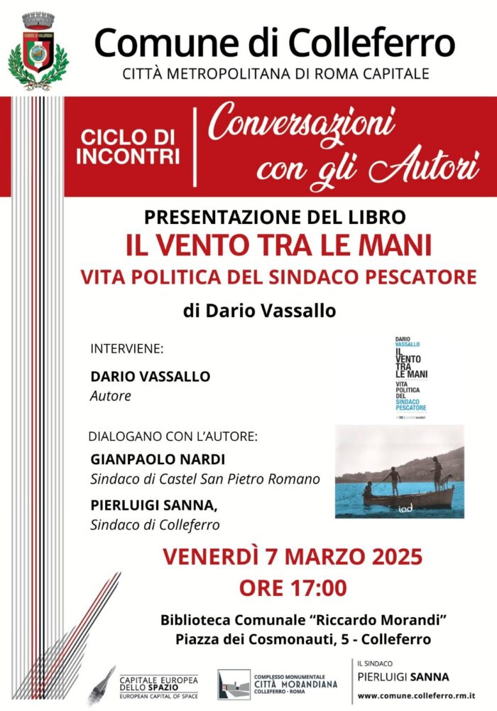 Colleferro, venerdì la presentazione del libro del sindaco pescatore Dario Vassallo